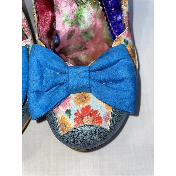 Irregular Choice Iconic Women’s Flair Dress Shoes Size 41 U.S. 10 M Blue Floral - Picture 9 of 14